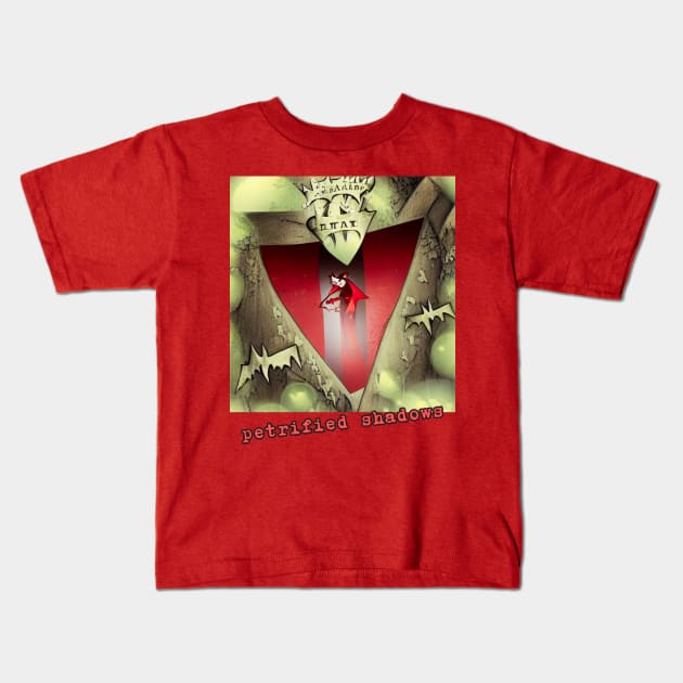 Vampire in shadow Kids T-Shirt by Skandynavia Cora